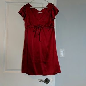 Vintage red silk Betsey Johnson dress